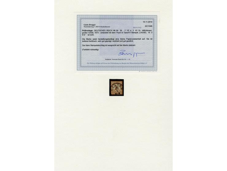 1872/74, sehr schöne gestempelte Sammlung, in den Hauptnummern kpl., zusätzlich Mi.-Nr. 21b, dabei auch viele nachverwendete 