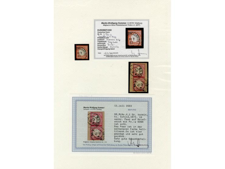 1872/74, sehr schöne gestempelte Sammlung, in den Hauptnummern kpl., zusätzlich Mi.-Nr. 21b, dabei auch viele nachverwendete 