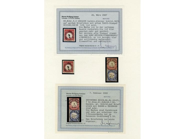1872/74, sehr schöne gestempelte Sammlung, in den Hauptnummern kpl., zusätzlich Mi.-Nr. 21b, dabei auch viele nachverwendete 