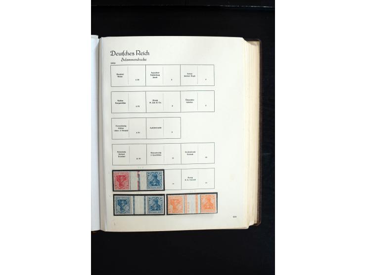1872/1945, sehr schöne ungebrauchte und gestempelte Sammlung beginnend mit umfangreichen Brustschildteil, danach guter Teil P