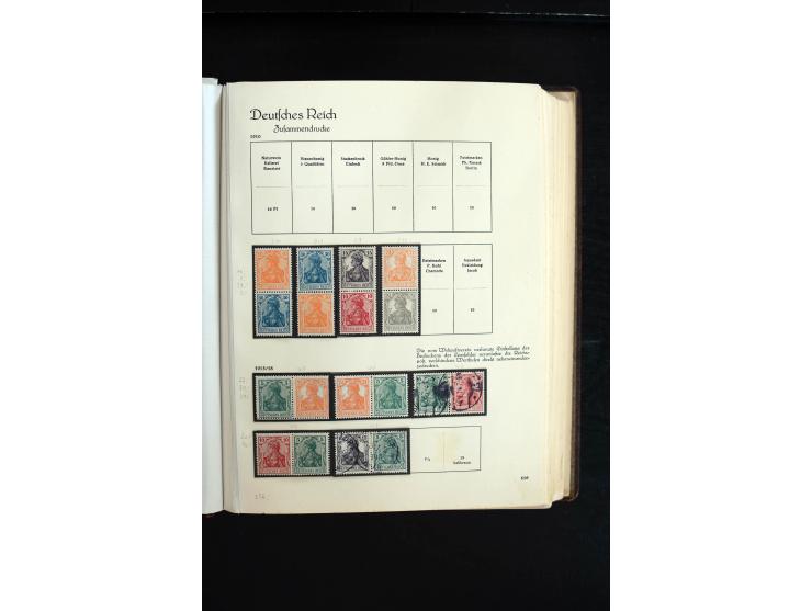 1872/1945, sehr schöne ungebrauchte und gestempelte Sammlung beginnend mit umfangreichen Brustschildteil, danach guter Teil P