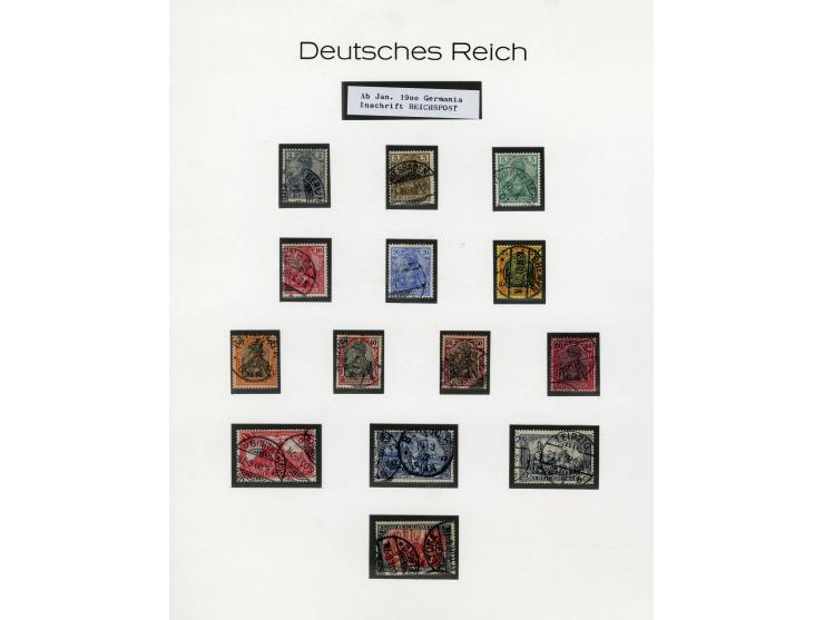 1872/1916, in den Hautpnummern über weite Strecken überkpl. gestempelte Sammlung mit vielen schönen Briefstücken und einigen,