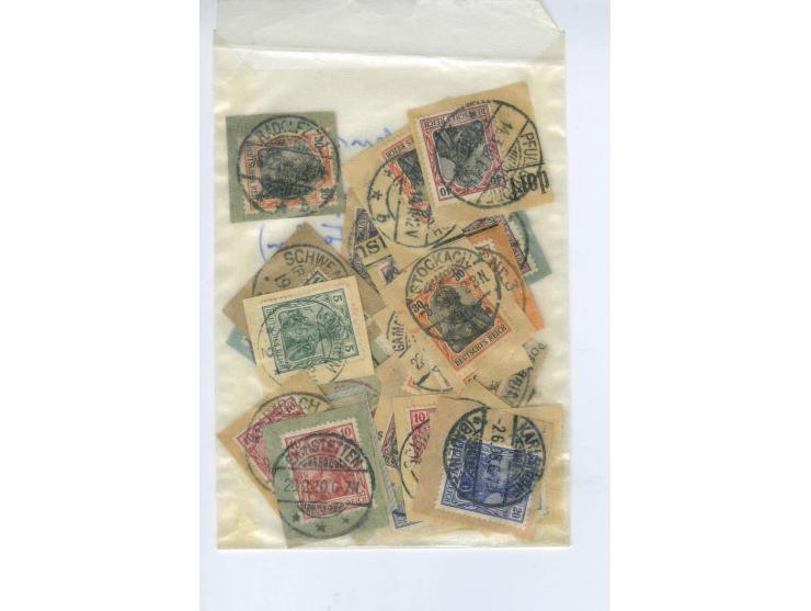 1872/1916, in den Hautpnummern über weite Strecken überkpl. gestempelte Sammlung mit vielen schönen Briefstücken und einigen,