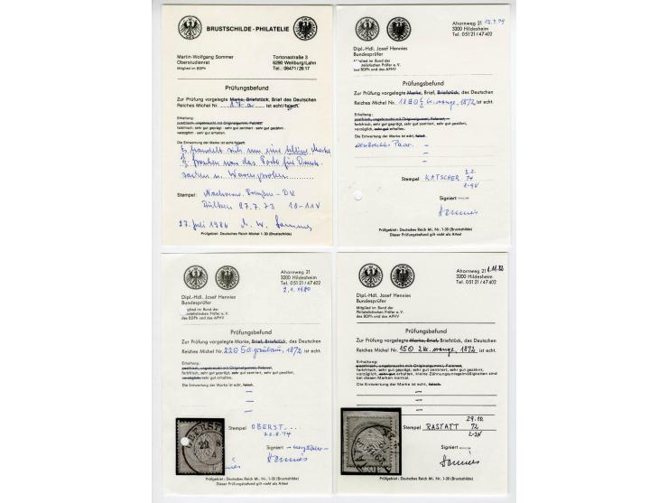 1872/1916, in den Hautpnummern über weite Strecken überkpl. gestempelte Sammlung mit vielen schönen Briefstücken und einigen,