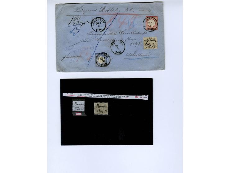 1872/1916, in den Hautpnummern über weite Strecken überkpl. gestempelte Sammlung mit vielen schönen Briefstücken und einigen,