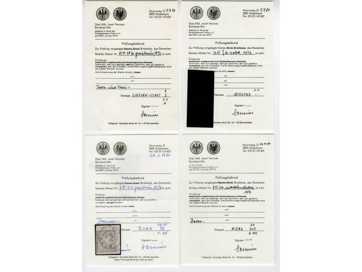 1872/1916, in den Hautpnummern über weite Strecken überkpl. gestempelte Sammlung mit vielen schönen Briefstücken und einigen,