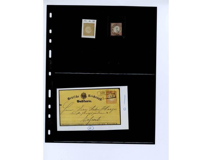 1872/1916, in den Hautpnummern über weite Strecken überkpl. gestempelte Sammlung mit vielen schönen Briefstücken und einigen,
