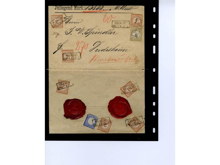 1872/1916, in den Hautpnummern über weite Strecken überkpl. gestempelte Sammlung mit vielen schönen Briefstücken und einigen,