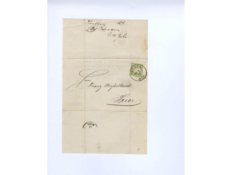 1872/1916, in den Hautpnummern über weite Strecken überkpl. gestempelte Sammlung mit vielen schönen Briefstücken und einigen,
