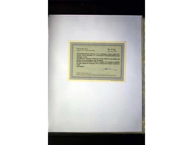 1872/75, Brustschilde-Sammlung mit 17 Briefen/Karten und 23 Einzelmarken/Briefstücken sowie zwei Paaren, dabei 17b als Einzel