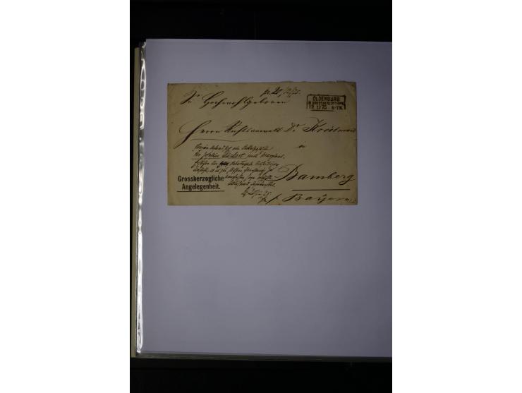1872/75, Brustschilde-Sammlung mit 17 Briefen/Karten und 23 Einzelmarken/Briefstücken sowie zwei Paaren, dabei 17b als Einzel