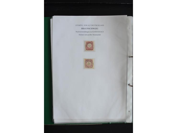 1872/74, nachverwendete Braunschweigstempel, Braunschweig bis Zorge, schöne Sammlung von über 80 Marken und 80 Briefen, dabei