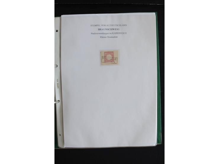 1872/74, nachverwendete Braunschweigstempel, Braunschweig bis Zorge, schöne Sammlung von über 80 Marken und 80 Briefen, dabei