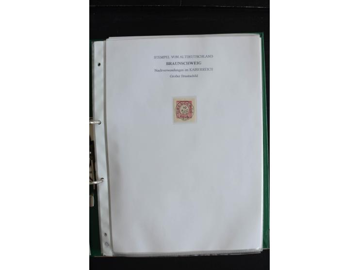 1872/74, nachverwendete Braunschweigstempel, Braunschweig bis Zorge, schöne Sammlung von über 80 Marken und 80 Briefen, dabei