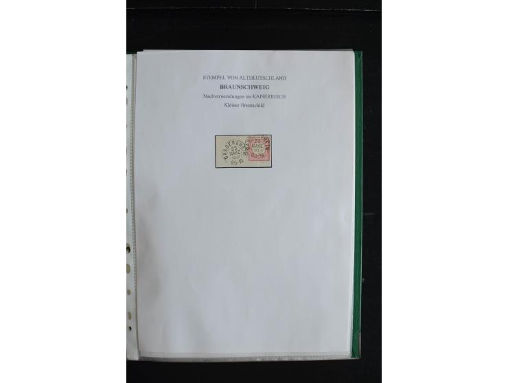1872/74, nachverwendete Braunschweigstempel, Braunschweig bis Zorge, schöne Sammlung von über 80 Marken und 80 Briefen, dabei