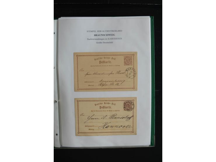 1872/74, nachverwendete Braunschweigstempel, Braunschweig bis Zorge, schöne Sammlung von über 80 Marken und 80 Briefen, dabei