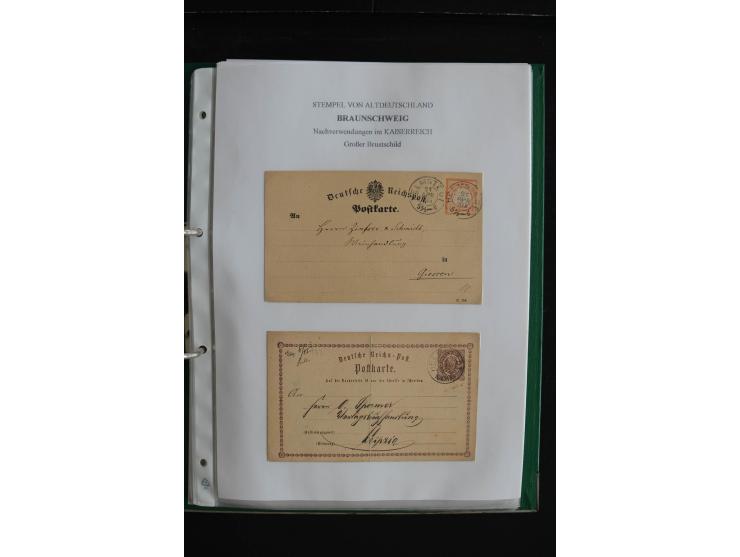 1872/74, nachverwendete Braunschweigstempel, Braunschweig bis Zorge, schöne Sammlung von über 80 Marken und 80 Briefen, dabei