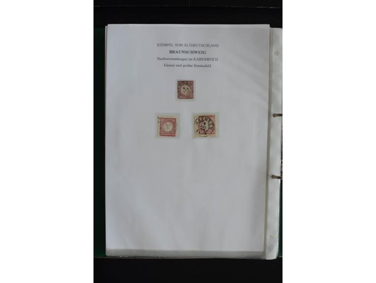 1872/74, nachverwendete Braunschweigstempel, Braunschweig bis Zorge, schöne Sammlung von über 80 Marken und 80 Briefen, dabei