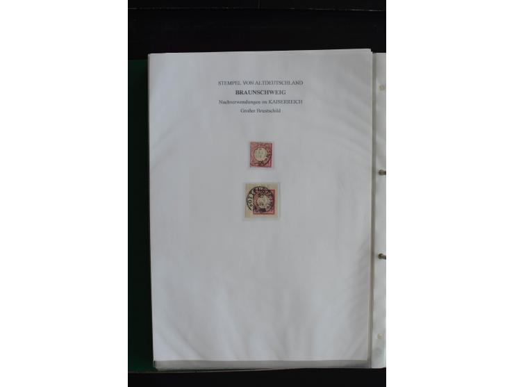1872/74, nachverwendete Braunschweigstempel, Braunschweig bis Zorge, schöne Sammlung von über 80 Marken und 80 Briefen, dabei