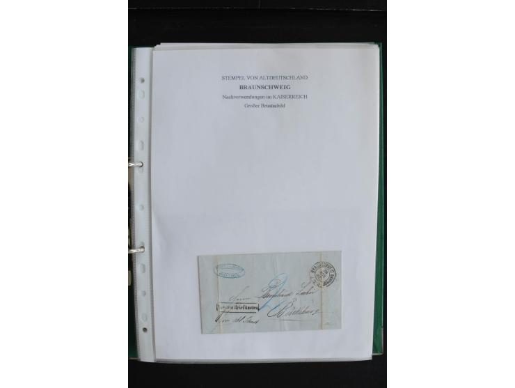 1872/74, nachverwendete Braunschweigstempel, Braunschweig bis Zorge, schöne Sammlung von über 80 Marken und 80 Briefen, dabei