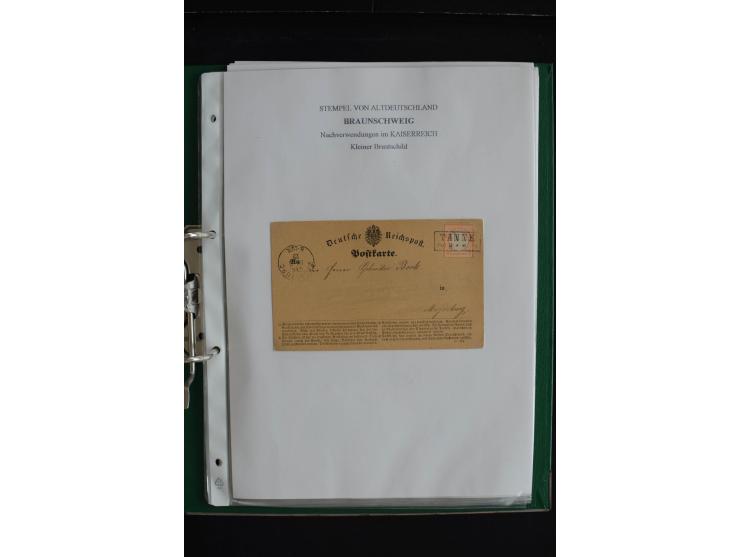 1872/74, nachverwendete Braunschweigstempel, Braunschweig bis Zorge, schöne Sammlung von über 80 Marken und 80 Briefen, dabei