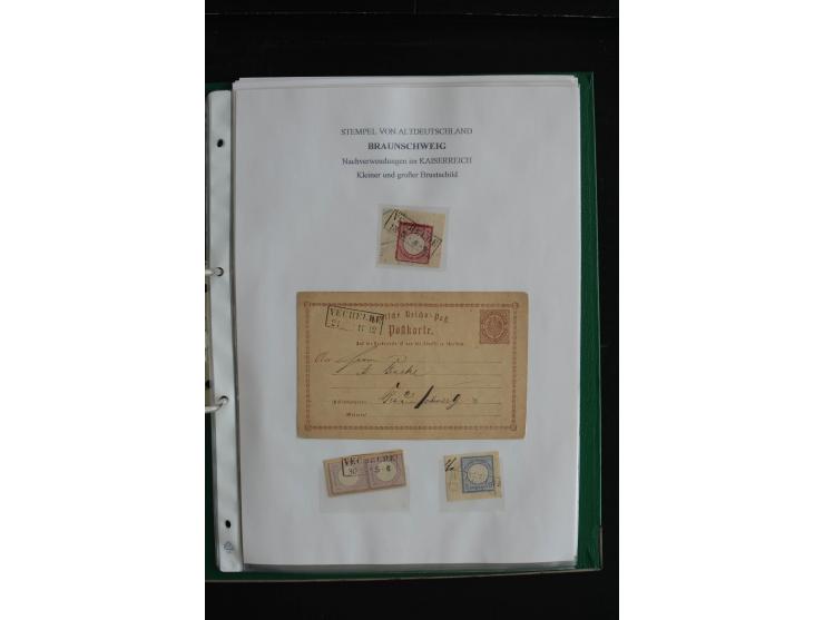 1872/74, nachverwendete Braunschweigstempel, Braunschweig bis Zorge, schöne Sammlung von über 80 Marken und 80 Briefen, dabei