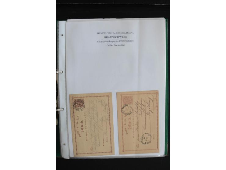 1872/74, nachverwendete Braunschweigstempel, Braunschweig bis Zorge, schöne Sammlung von über 80 Marken und 80 Briefen, dabei