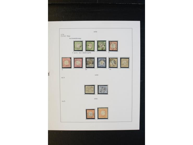 1872/74, Brustschilde, ungebrauchte und gestempelte Sammlung mit besseren Werten, teils mehrfach gesammelt, dazu kleiner Stem