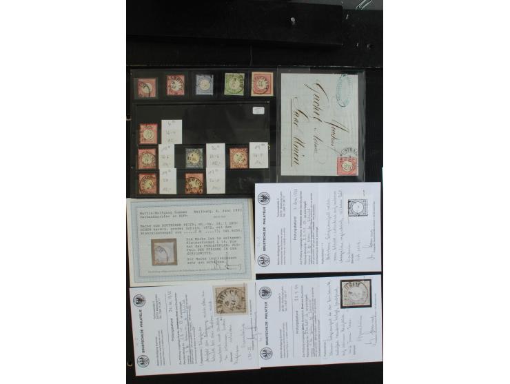 1872/74, Brustschilde Spezialitäten-Lot mit Hufeisenstempeln, blauen Stempeln, Verzähnungen, Prägefehlern etc., insgesamt ca.