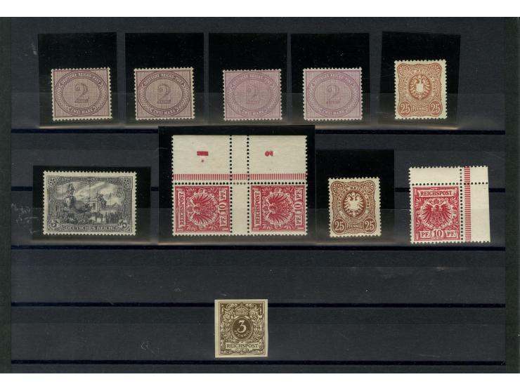 1875/1915, interessante, vorwiegend ungebrauchte und postfrische Partie, dabei nur aktuell geprüfte Werte wie z.B. Mi.-Nr. 37