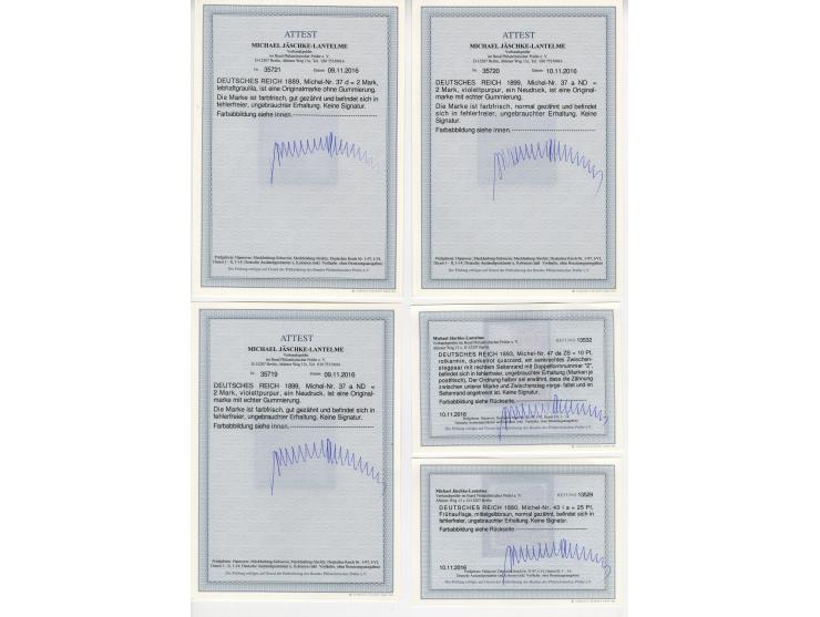 1875/1915, interessante, vorwiegend ungebrauchte und postfrische Partie, dabei nur aktuell geprüfte Werte wie z.B. Mi.-Nr. 37