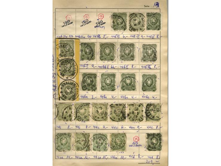 1875/99, Auswahlheft mit meist gestempelten und ungebrauchten Marken Pfennige bis Krone/Adler, dabei Farben, Zwischestegpaare