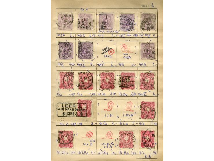 1875/99, Auswahlheft mit meist gestempelten und ungebrauchten Marken Pfennige bis Krone/Adler, dabei Farben, Zwischestegpaare
