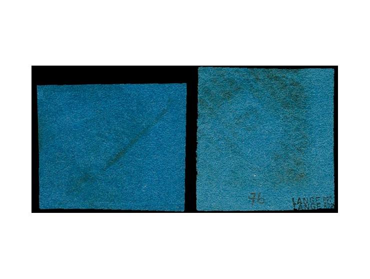 2 Silbergroschen, in beiden Farben, je farbfrisch und gut gerandet, sauber gestempelt, signiert Lange BPP