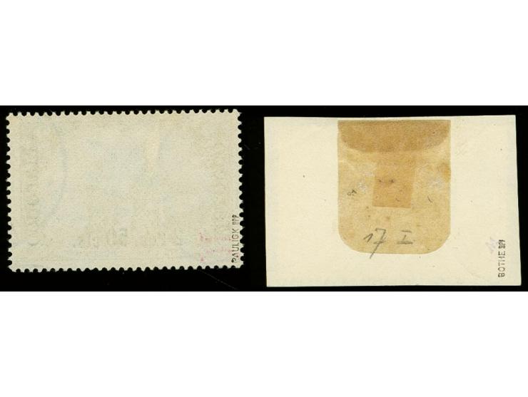 2 P. 50 C., beide Typen, gestempelt bzw. auf Briefstück, tadellos, signiert Pauligk bzw. Bothe BPP