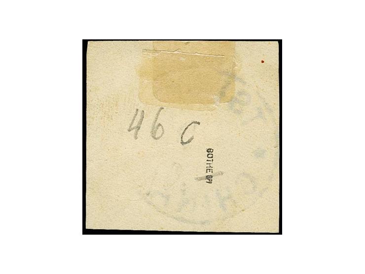 5 Pfennig mit klarem Stempel auf Briefstück, tadellos, signiert Bothe BPP