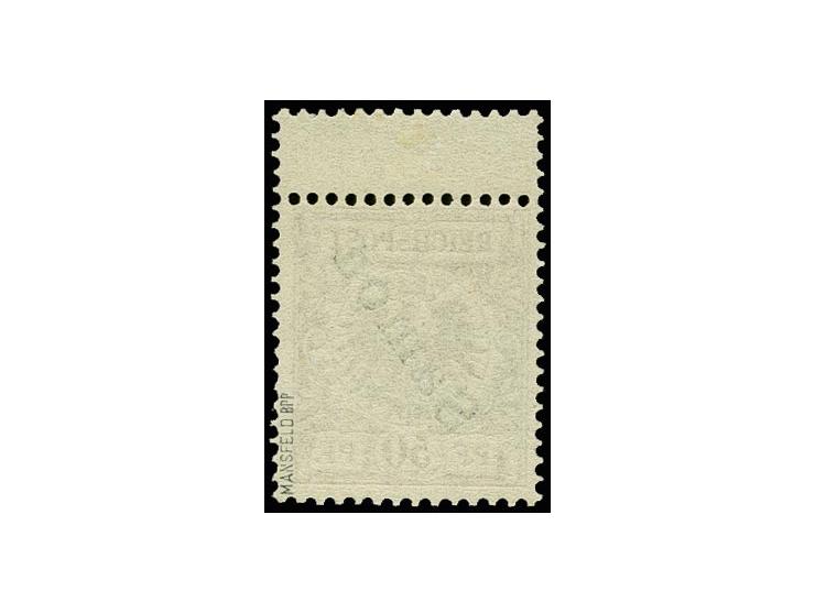 50 Pfennig mit Zwischenstegansatz oben, postfrisch bzw. Falz im Zwischenstegansatz, tadellos, signiert Mansfeld BPP