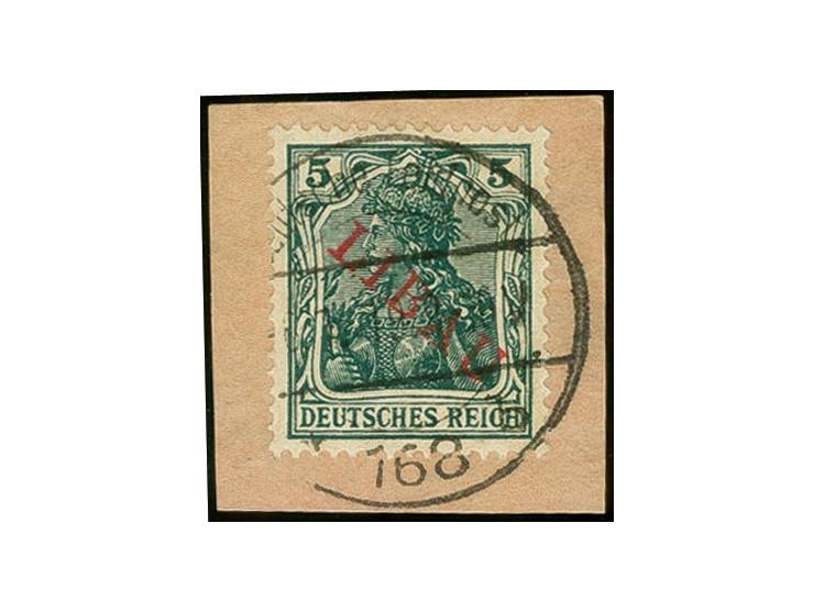 5 Pfennig, sauber gestempelt auf Briefstück, tadellos, signiert Schlegel BPP