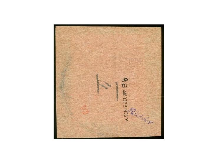 5 Pfennig, sauber gestempelt auf Briefstück, tadellos, signiert Schlegel BPP