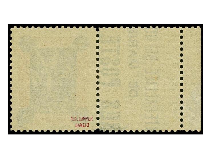 5 Mark, mit Leerfeld und kleinem Bogenrand links, postfrisch, tadellos, signiert