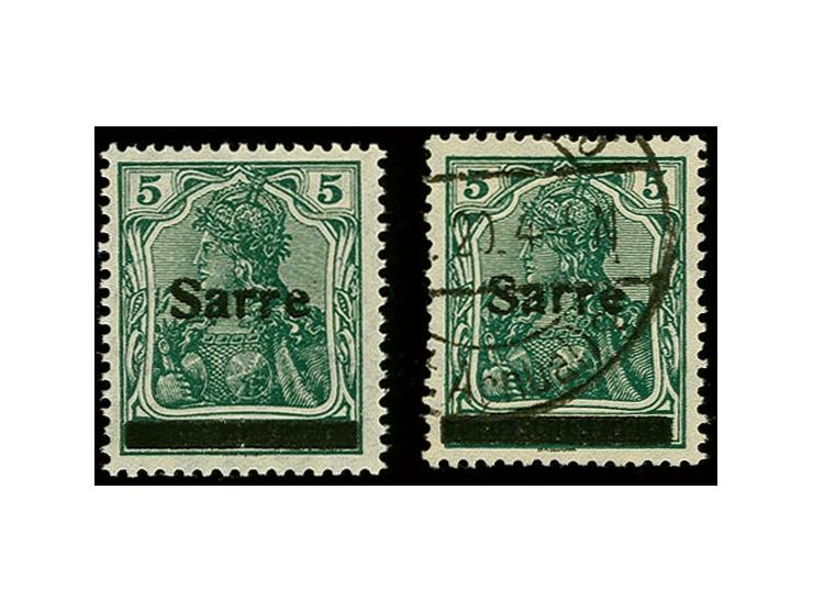 5 Pfennig, postfrisch und gestempelt, tadellos, signiert Arge Saar bzw. Burger BPP