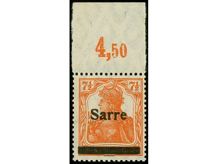 7½ Pfennig als Oberrandstück, postfrisch, tadellos, u.a. signiert Burger BPP