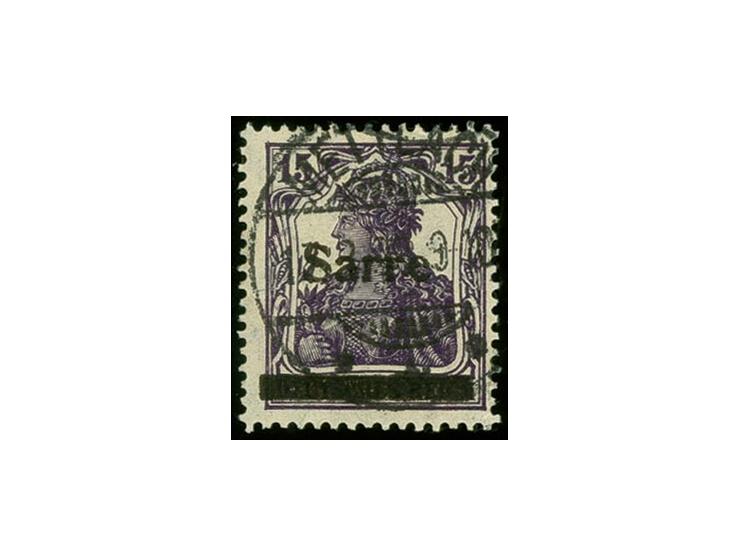 15 Pfennig, sauber gestempelt, tadellos, signiert Burger BPP