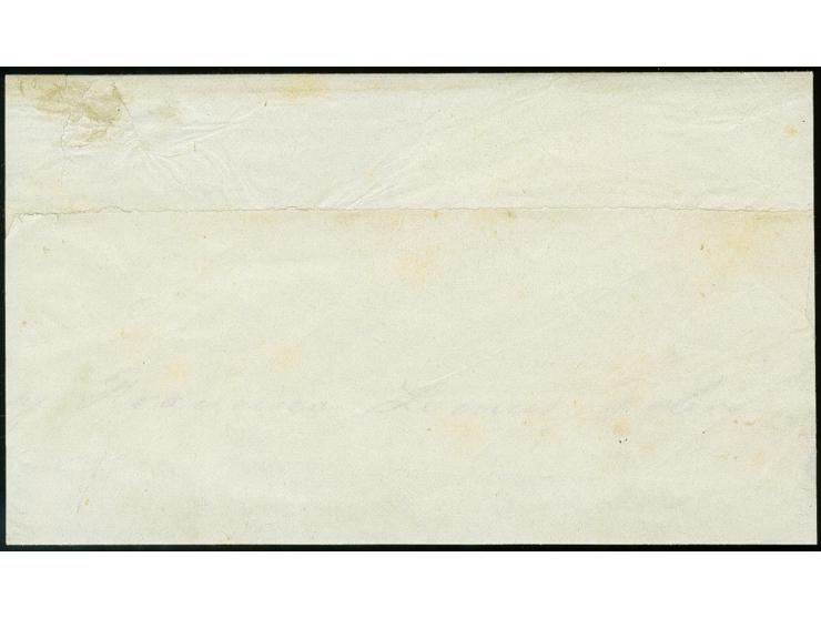 4 r. brown-red, a fine horizontal strip of three with typical margins tied by cds. "QUITO 20 69" to small part of letter, qui