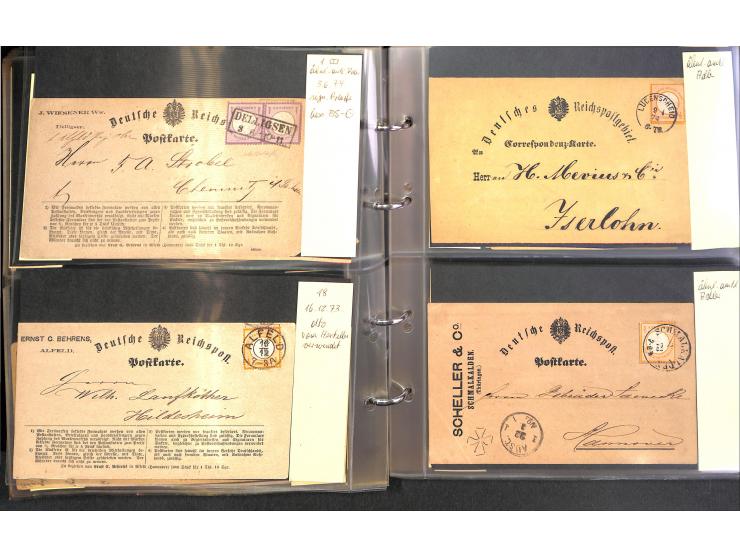 1869/87, Sammlung "private Vordruckkarten" mit einigen hundert Karten inkl. amtlicher Formulare und Ganzsachen mit Zurdrucken