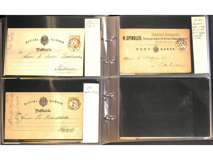 1869/87, Sammlung "private Vordruckkarten" mit einigen hundert Karten inkl. amtlicher Formulare und Ganzsachen mit Zurdrucken