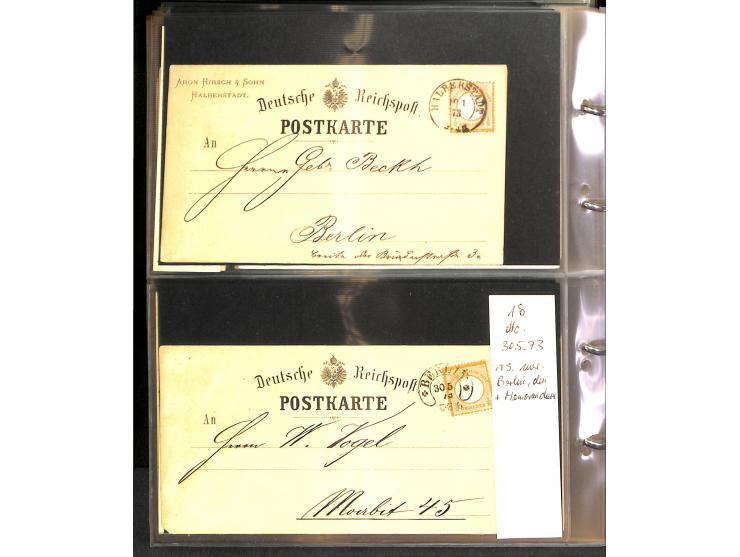1869/87, Sammlung "private Vordruckkarten" mit einigen hundert Karten inkl. amtlicher Formulare und Ganzsachen mit Zurdrucken