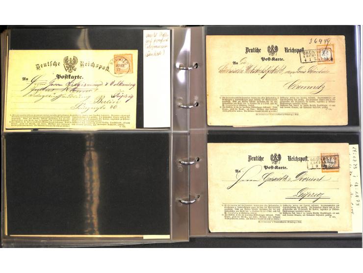 1869/87, Sammlung "private Vordruckkarten" mit einigen hundert Karten inkl. amtlicher Formulare und Ganzsachen mit Zurdrucken