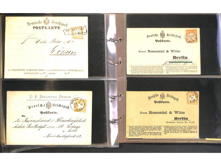 1869/87, Sammlung "private Vordruckkarten" mit einigen hundert Karten inkl. amtlicher Formulare und Ganzsachen mit Zurdrucken