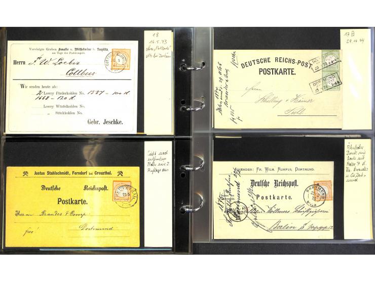 1869/87, Sammlung "private Vordruckkarten" mit einigen hundert Karten inkl. amtlicher Formulare und Ganzsachen mit Zurdrucken